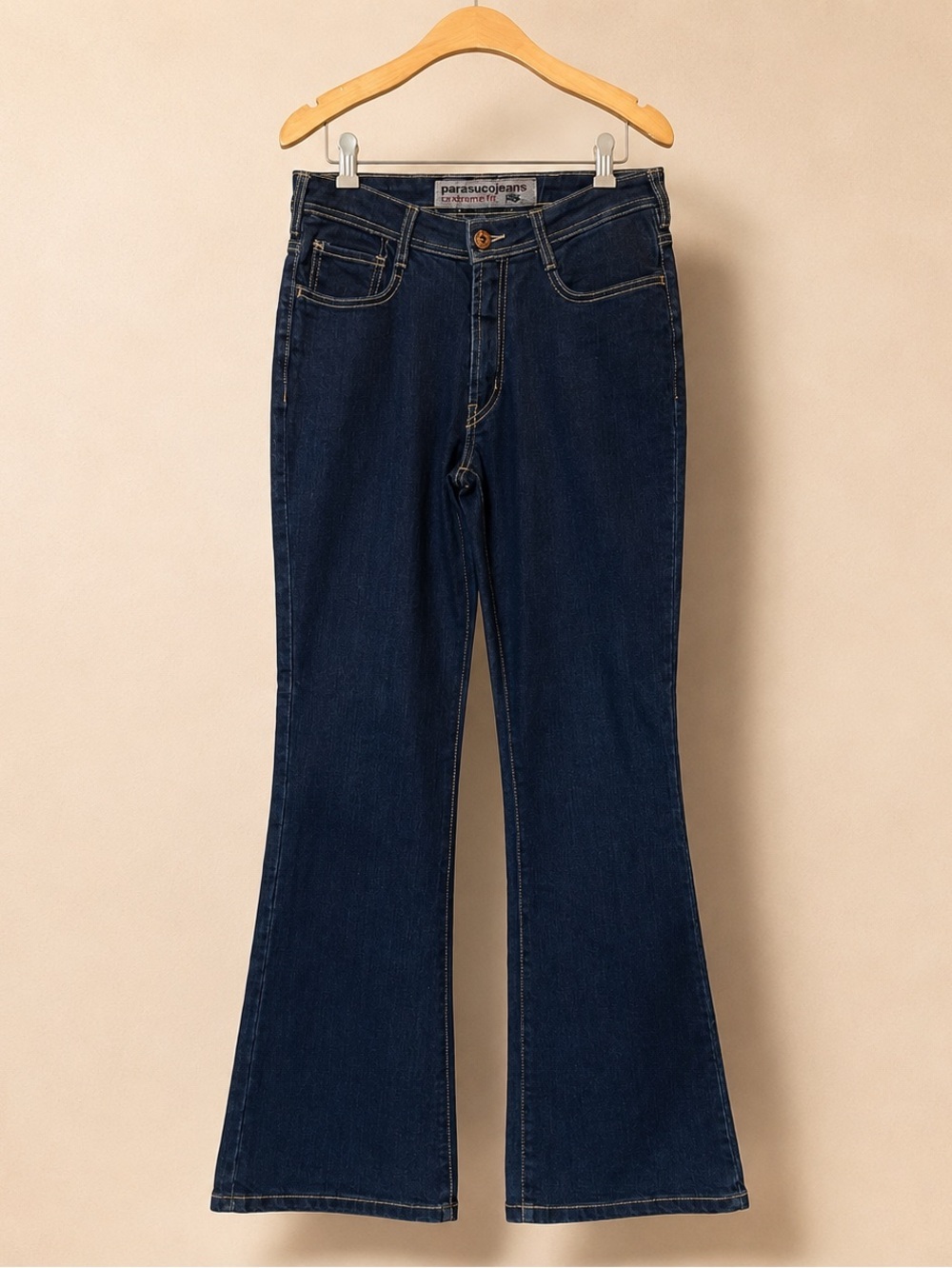 PARASUCO Bootcut Jeans Dark Wash Y2K Stretch Denim Size 28